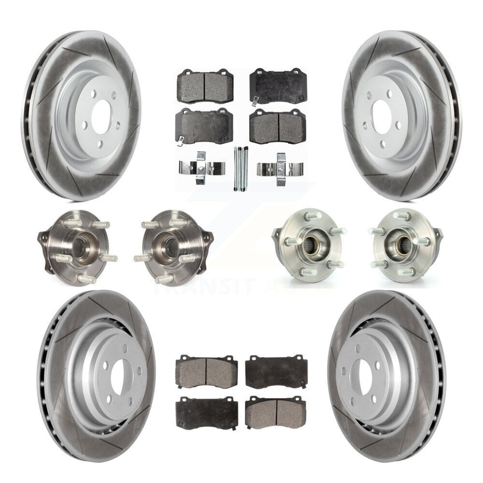 Front Rear Hub Bearing Coated Brake Rotor And Pad Kit (10Pc) For Dodge Challenger Charger KBB-125948