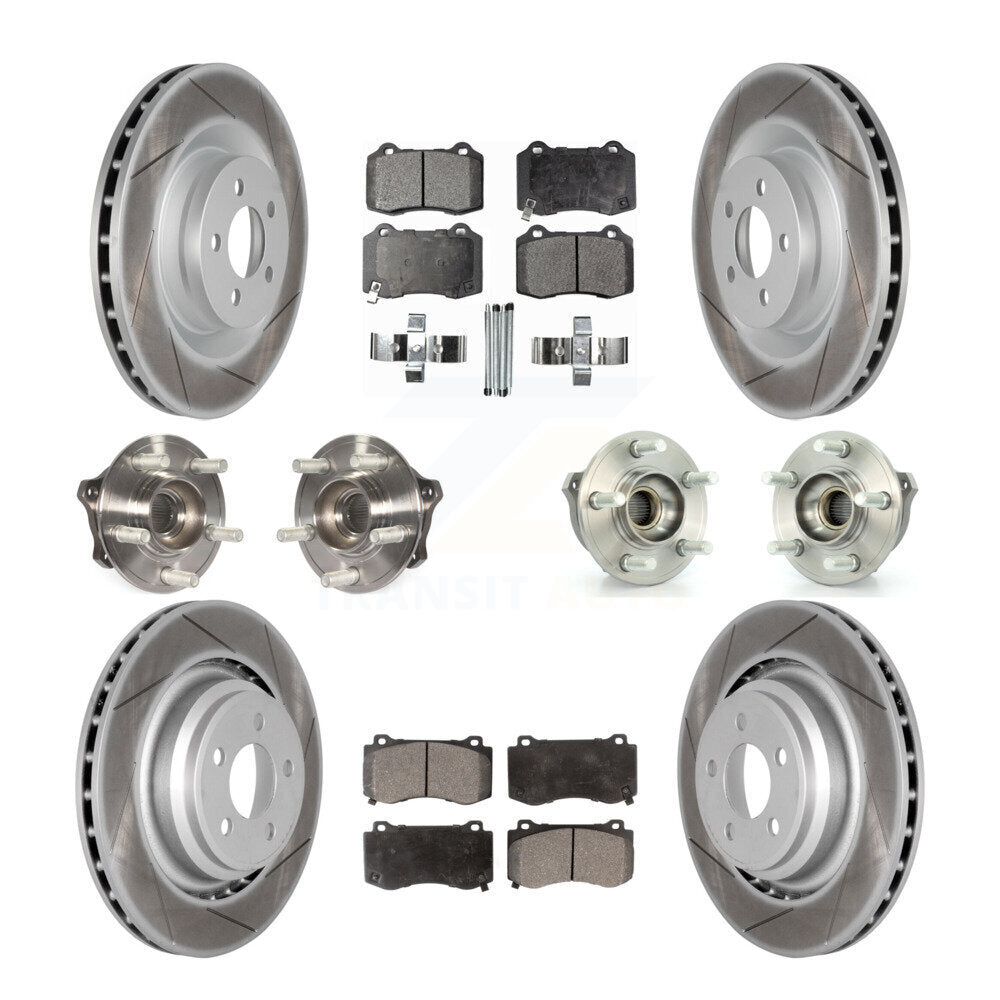 Front Rear Hub Bearing Coated Brake Rotor And Pad Kit (10Pc) For Dodge Challenger Charger KBB-125949