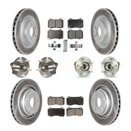 Front Rear Hub Bearing Coated Brake Rotor And Pad Kit (10Pc) For Dodge Challenger Charger KBB-125949