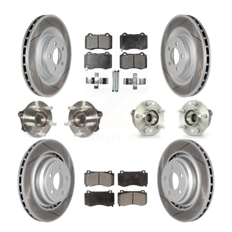 Front Rear Hub Bearing Coated Brake Rotor And Pad Kit (10Pc) For Dodge Challenger Charger KBB-125949