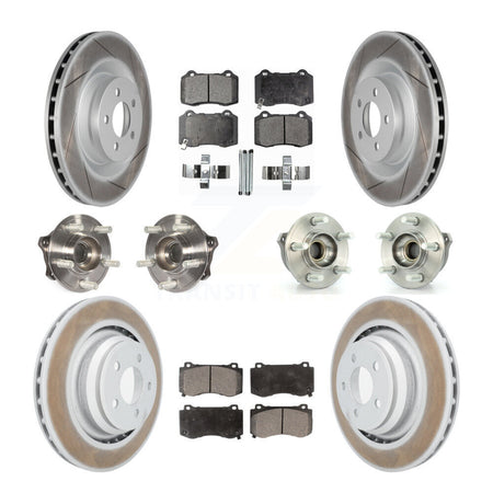 Front Rear Hub Bearing Coated Brake Rotor And Pad Kit (10Pc) For Dodge Challenger Charger KBB-125951