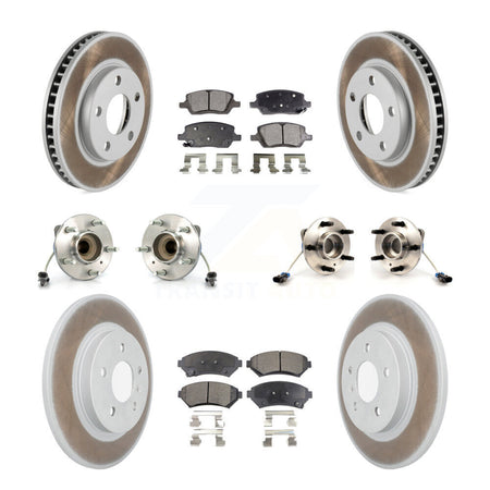 Front Rear Hub Bearing Coat Brake Rotor Pads Kit (10Pc) For Pontiac Montana 3 Hole Flange KBB-125967