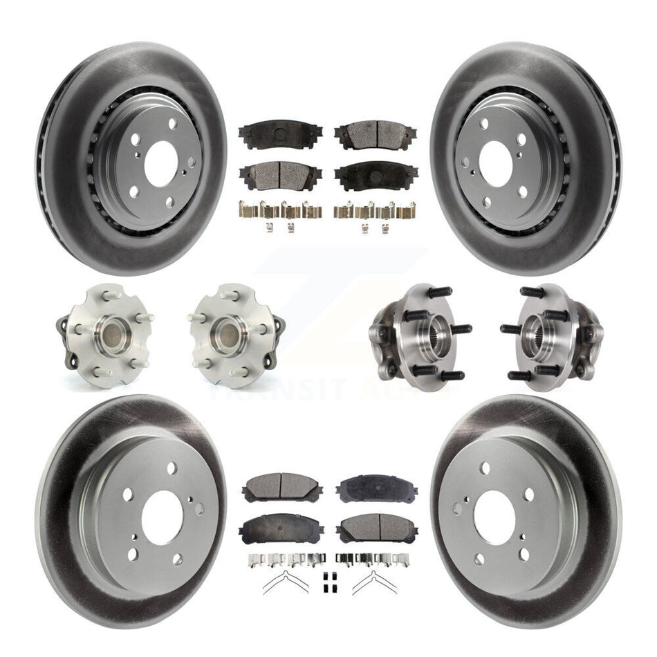 Front Rear Hub Bearing Coat Brake Rotor Pads Kit (10Pc) For Lexus NX300 NX200t NX300h FWD KBB-125978