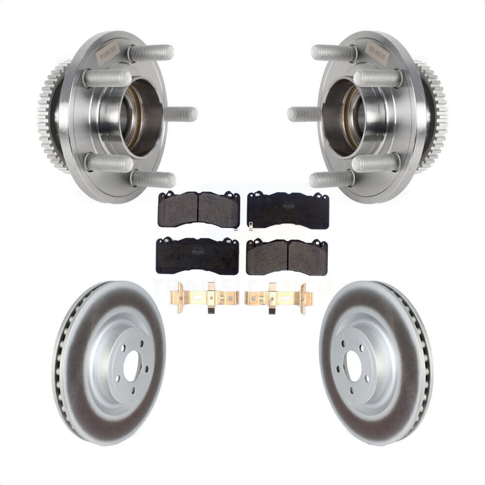Front Hub Bearing Assembly Coated Brake Rotor Pad Kit For Ford Mustang With Brembo Brakes KBB-126004