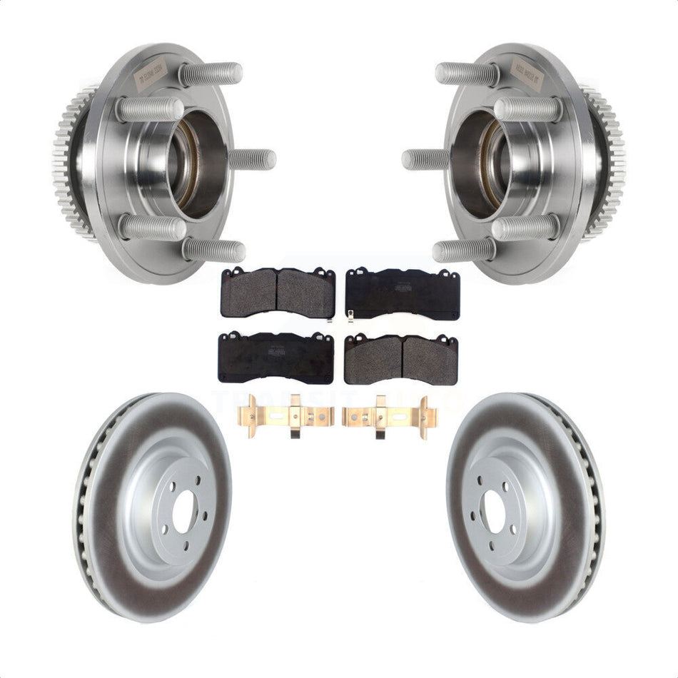 Front Hub Bearing Assembly Coated Brake Rotor Pad Kit For Ford Mustang With Brembo Brakes KBB-126004