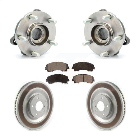Front Hub Bearing Assembly Coated Disc Brake Rotor & Pads Kit For 2019-2021 INFINITI QX50 KBB-126015