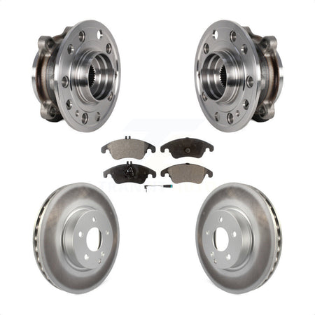 Front Hub Bearing Assembly Coated Brake Rotor And Pad Kit For 2017 Mercedes-Benz E400 AWD KBB-126017