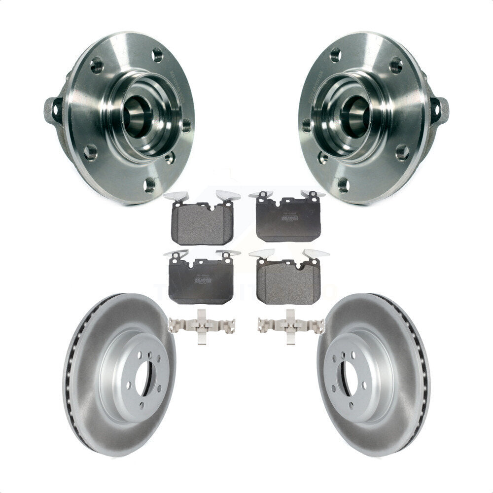 Front Hub Bearing Coated Brake Rotor Pads Kit For BMW 335i xDrive 435i Gran Coupe 340i GT KBB-126026