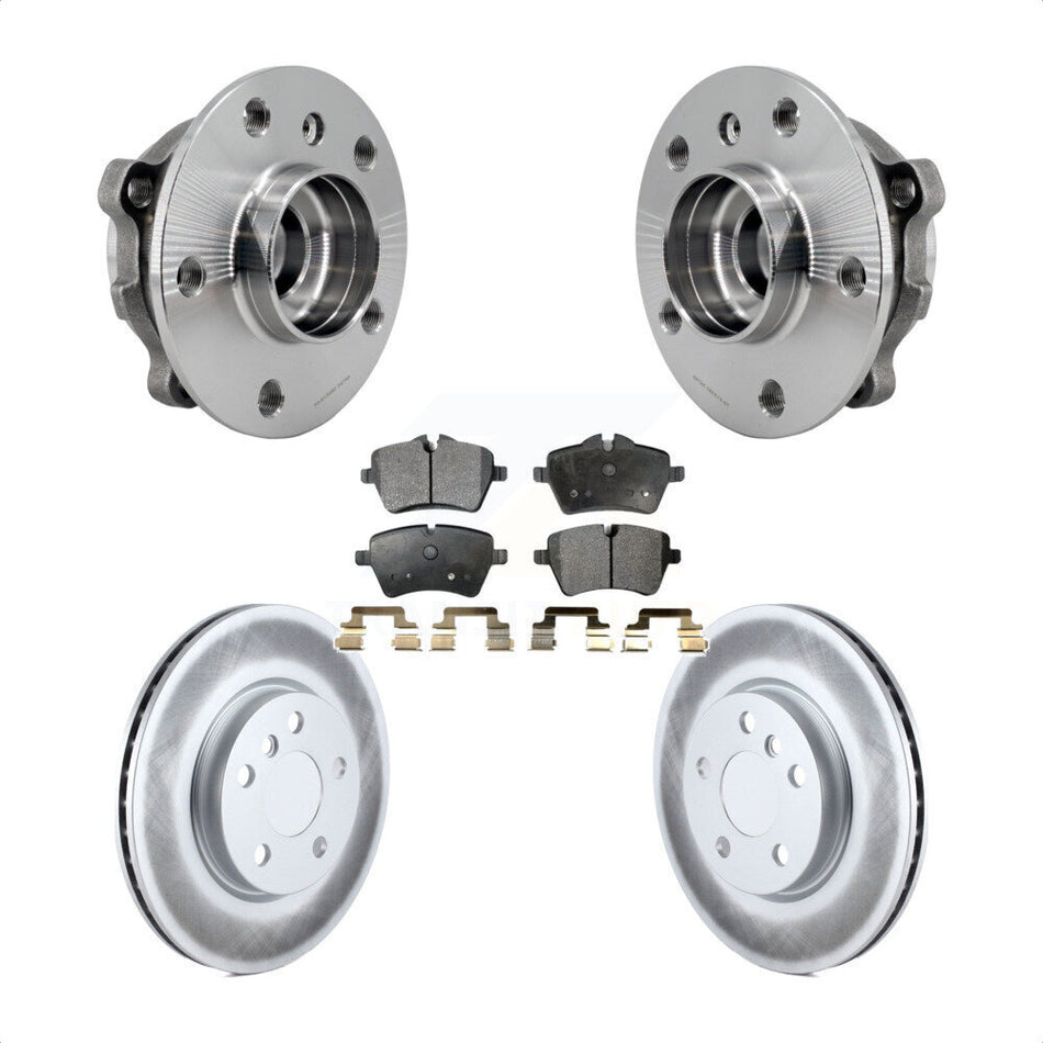 Front Hub Bearing Assembly Coated Disc Brake Rotors And Pads Kit For Mini Cooper KBB-126028