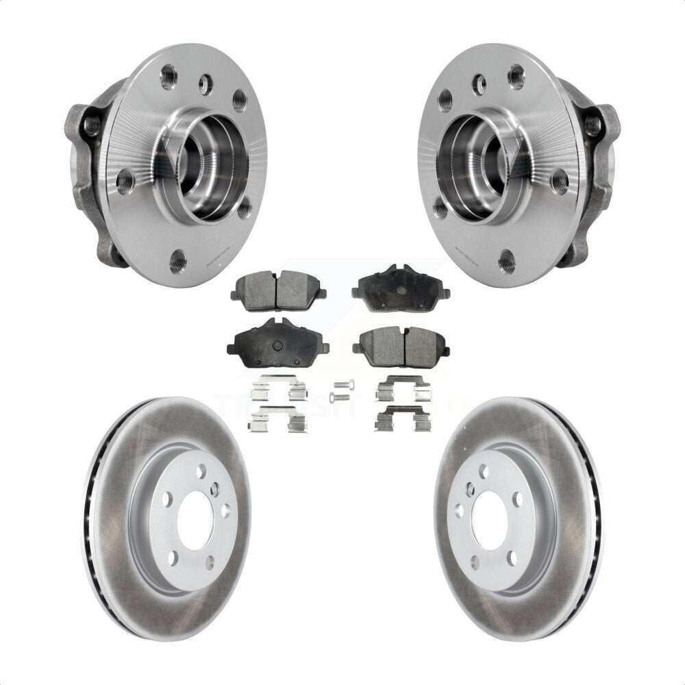 Front Hub Bearing Assembly Coated Disc Brake Rotors And Pads Kit For Mini Cooper KBB-126029