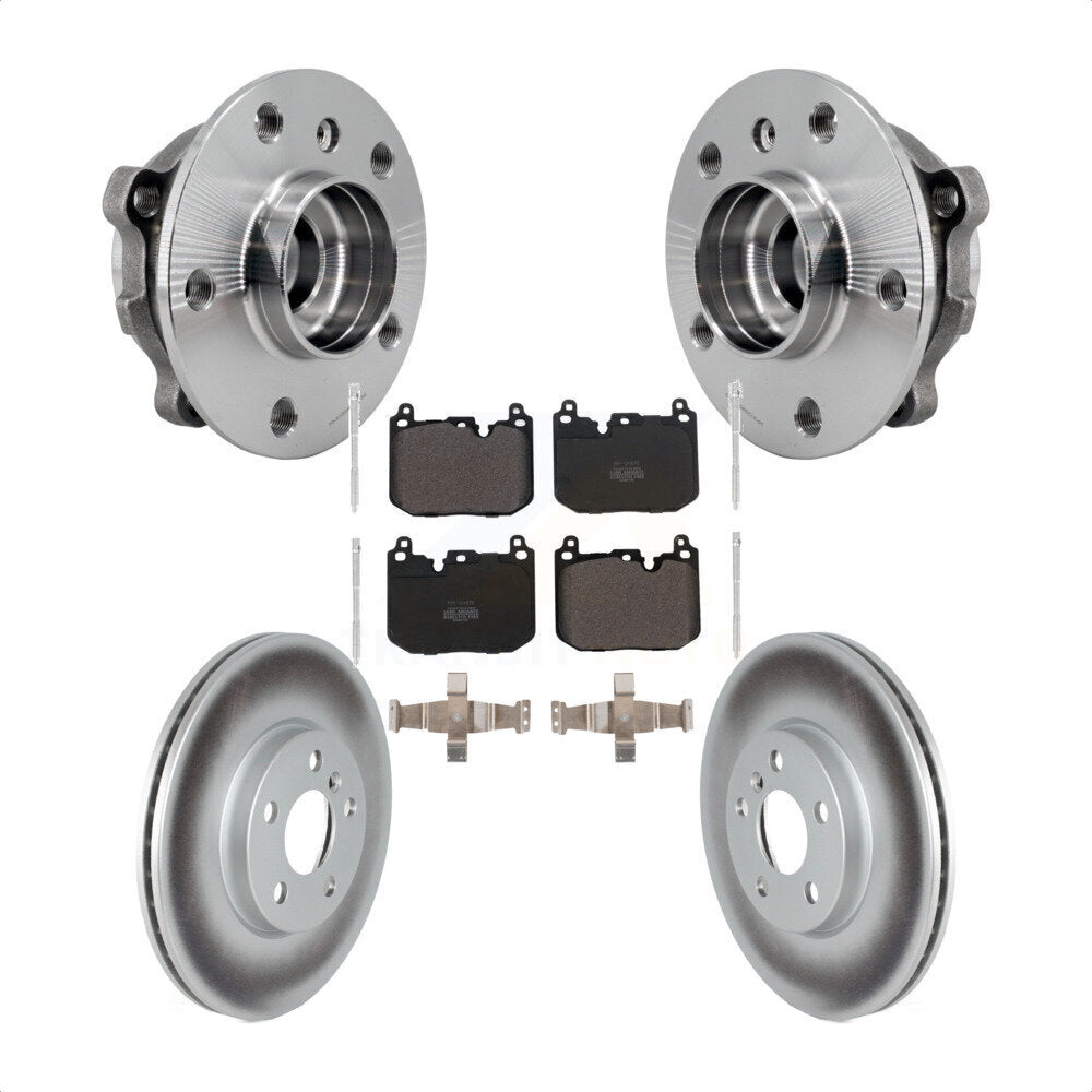 Front Hub Bearing Coated Brake Rotor Pad Kit For Mini Cooper Clubman S With Sport Package KBB-126031