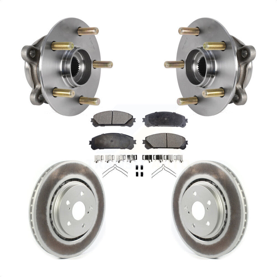 Front Hub Bearing Assembly Coat Brake Rotor Pad Kit For Lexus RX350 RX450h RX350L RX450hL KBB-126033