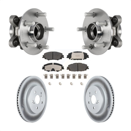 Front Hub Bearing Assembly Coated Disc Brake Rotor Pad Kit For Toyota Corolla Prius Prime KBB-126039