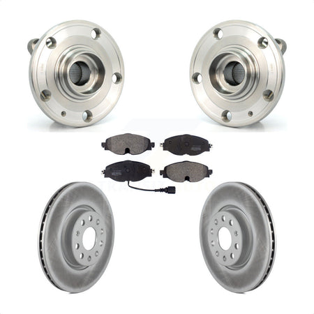 Front Hub Bearing Assembly Coated Disc Brake Rotors And Pads Kit For Volkswagen Passat KBB-126046
