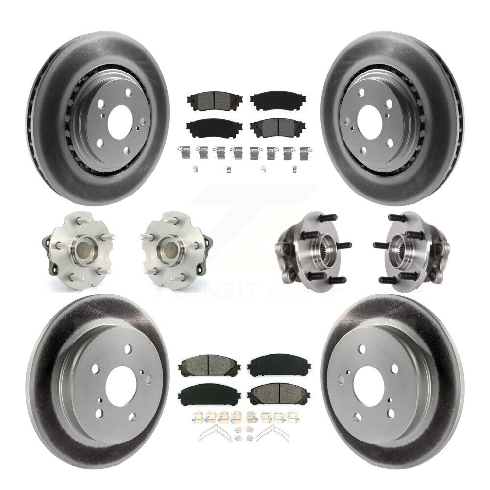 Front Rear Hub Bearing Coat Brake Rotor Pads Kit (10Pc) For Lexus NX300 NX200t NX300h FWD KBB-126100