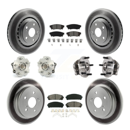Front Rear Hub Bearing Coat Brake Rotor Pads Kit (10Pc) For Lexus NX300 NX200t NX300h FWD KBB-126100