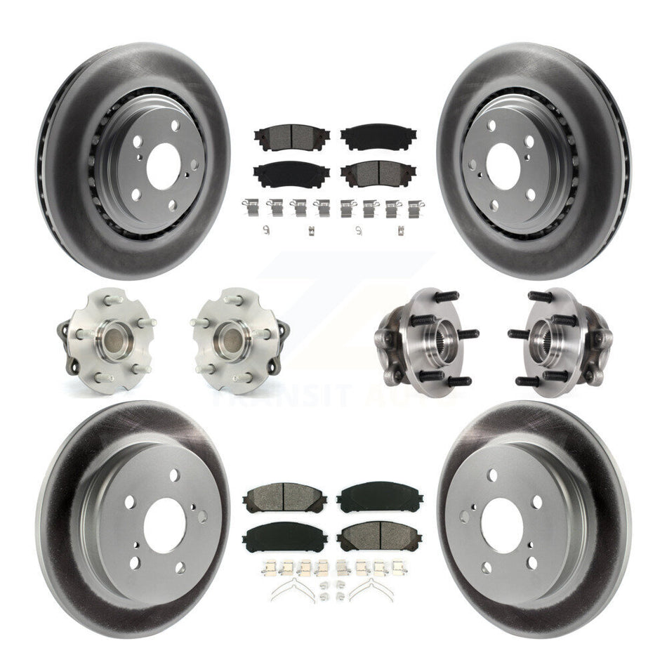 Front Rear Hub Bearing Coat Brake Rotor Pads Kit (10Pc) For Lexus NX300 NX200t NX300h FWD KBB-126100