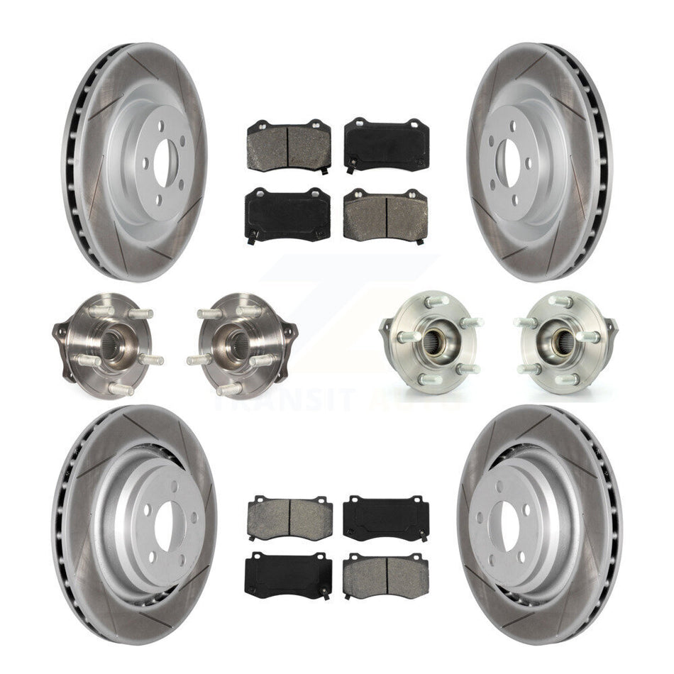 Front Rear Hub Bearing Coated Brake Rotor And Pad Kit (10Pc) For Dodge Challenger Charger KBB-126121