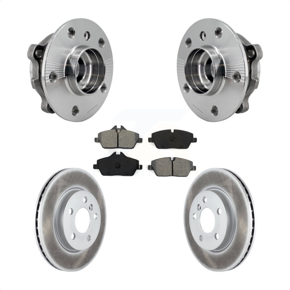 Front Hub Bearing Assembly Coated Disc Brake Rotors And Pads Kit For Mini Cooper KBB-126142