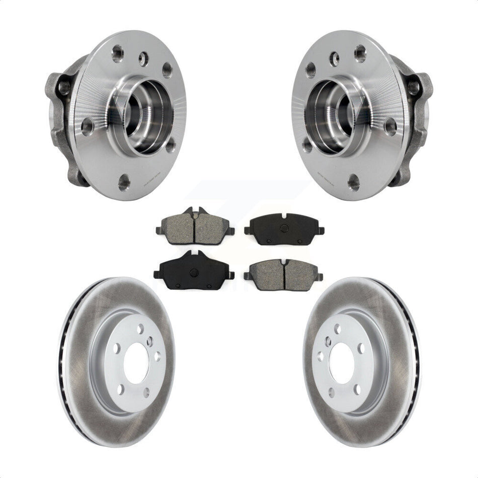 Front Hub Bearing Assembly Coated Disc Brake Rotors And Pads Kit For Mini Cooper KBB-126142