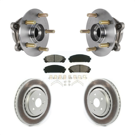 Front Hub Bearing Assembly Coat Brake Rotor Pad Kit For Lexus RX350 RX450h RX350L RX450hL KBB-126146