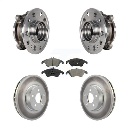 Front Hub Bearing Assembly Coated Brake Rotor And Pad Kit For 2017 Mercedes-Benz E400 AWD KBB-126151