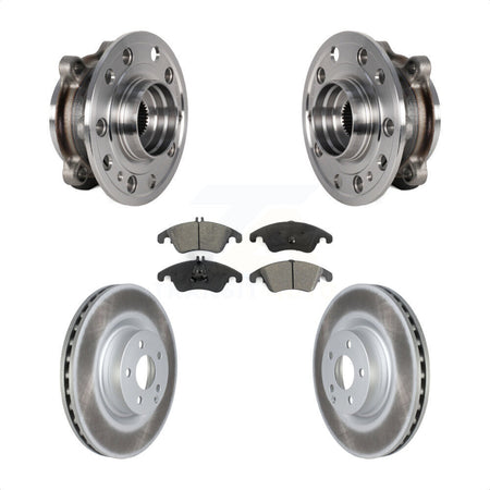 Front Hub Bearing Assembly Coated Brake Rotor And Pad Kit For 2017 Mercedes-Benz E400 AWD KBB-126152