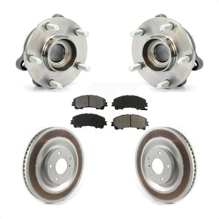 Front Hub Bearing Assembly Coated Disc Brake Rotor & Pads Kit For 2019-2021 INFINITI QX50 KBB-126160