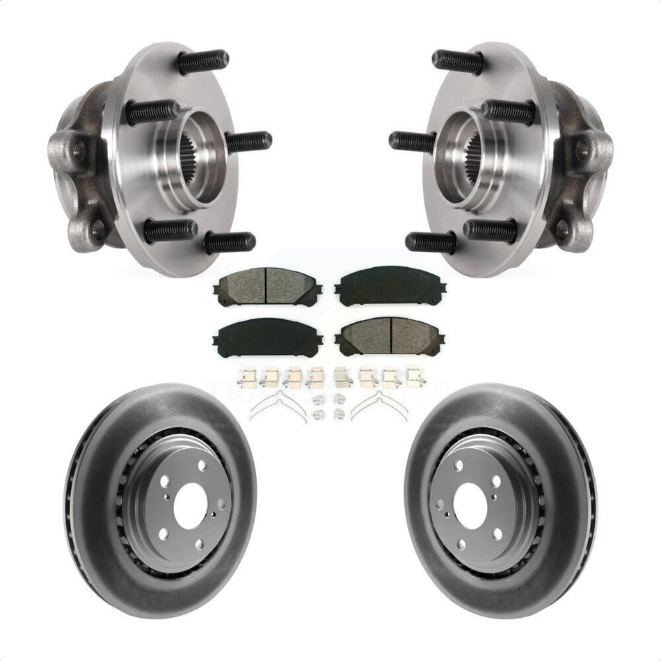 Front Hub Bearing Assembly Coated Disc Brake Rotor Pads Kit For Lexus NX300 NX200t NX300h KBB-126167