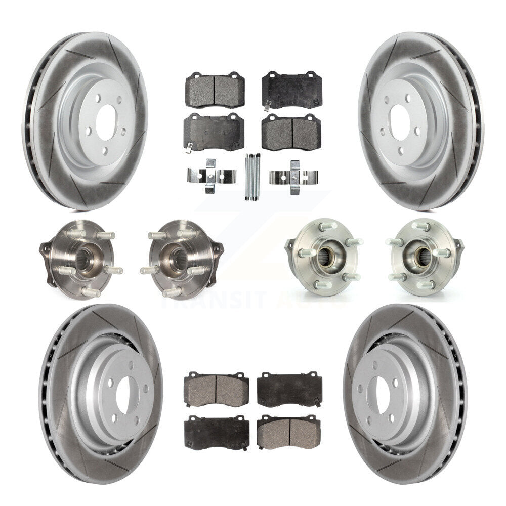 Front Rear Hub Bearing Coated Brake Rotor And Pad Kit (10Pc) For Dodge Challenger Charger KBB-126183