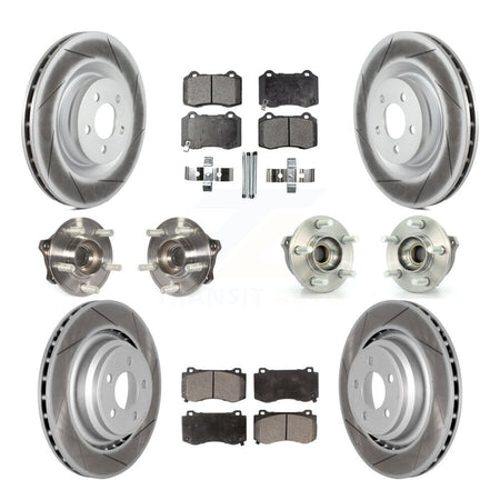 Front Rear Hub Bearing Coated Brake Rotor And Pad Kit (10Pc) For Dodge Challenger Charger KBB-126183