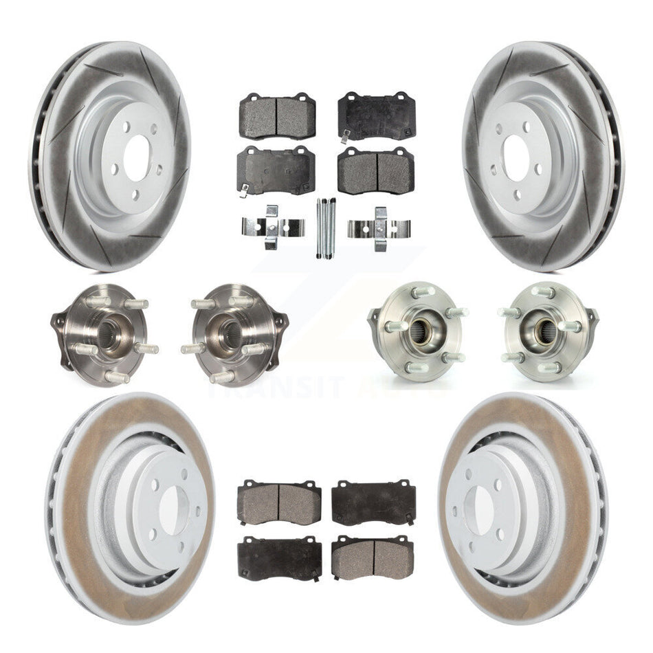 Front Rear Hub Bearing Coated Brake Rotor And Pad Kit (10Pc) For Dodge Challenger Charger KBB-126184