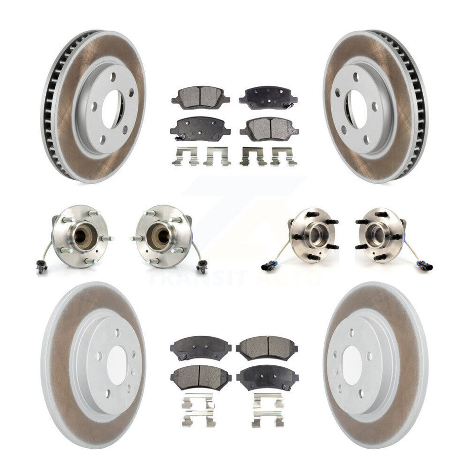 Front Rear Hub Bearing Coat Brake Rotor Pads Kit (10Pc) For Pontiac Montana 3 Hole Flange KBB-126212