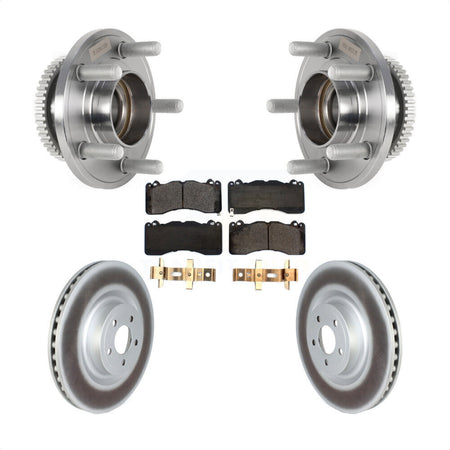 Front Hub Bearing Assembly Coated Brake Rotor Pad Kit For Ford Mustang With Brembo Brakes KBB-126274