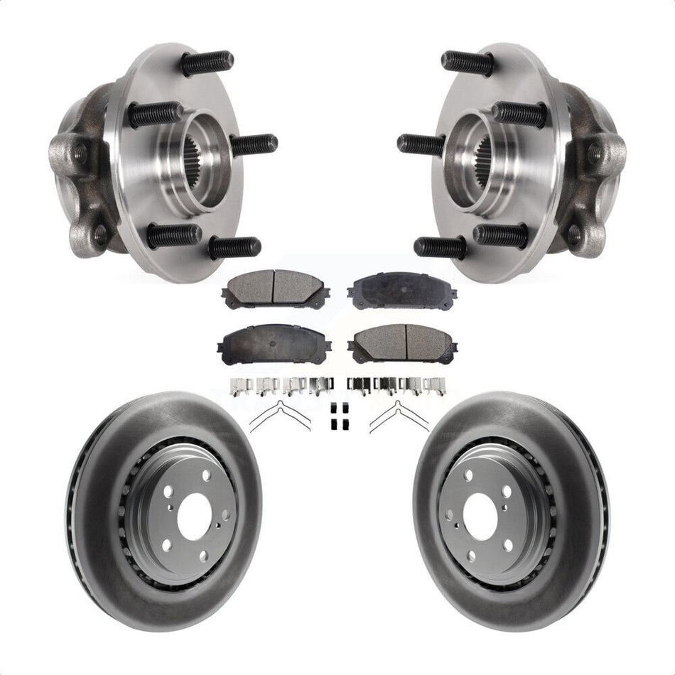 Front Hub Bearing Assembly Coated Disc Brake Rotor Pads Kit For Lexus NX300 NX200t NX300h KBB-126278