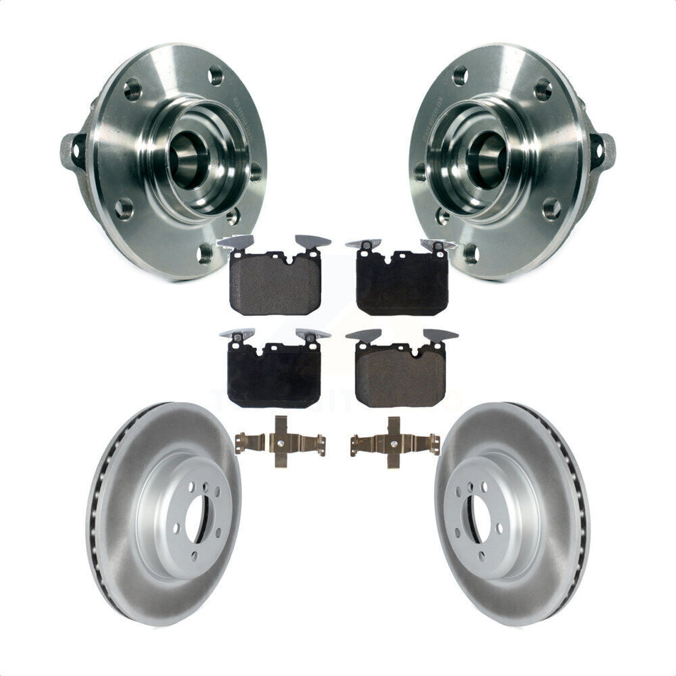 Front Hub Bearing Coated Brake Rotor Pads Kit For BMW 335i xDrive 435i Gran Coupe 340i GT KBB-126283