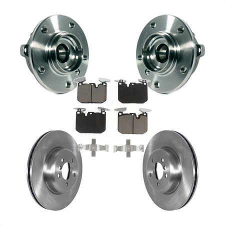 Front Hub Bearing Disc Brake Rotor & Pads Kit For BMW 335i xDrive 435i Gran Coupe 340i GT KBB-126360