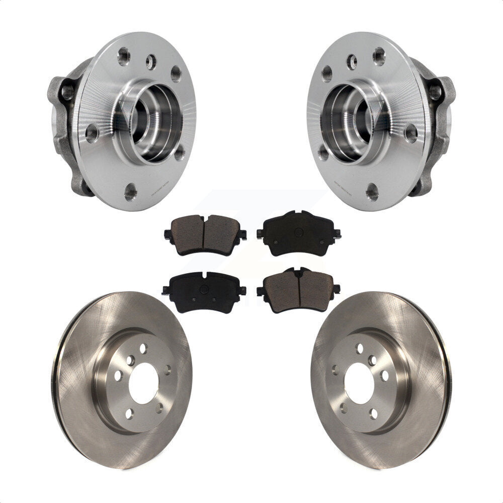 Front Hub Bearing Assembly Disc Brake Rotors And Ceramic Pads Kit For Mini Cooper Clubman KBB-126370