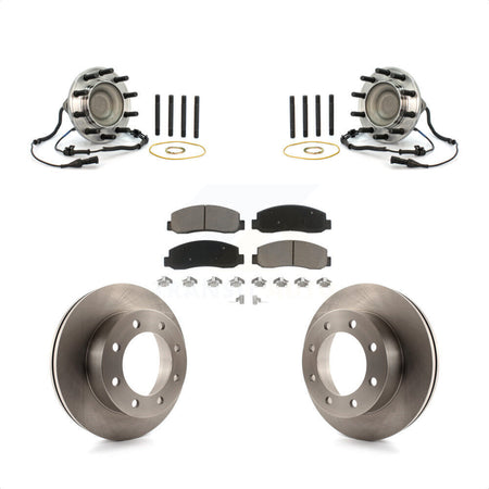 Front Hub Bearing Assembly Disc Brake Rotor And Ceramic Pad Kit For Ford F-450 Super Duty KBB-126381