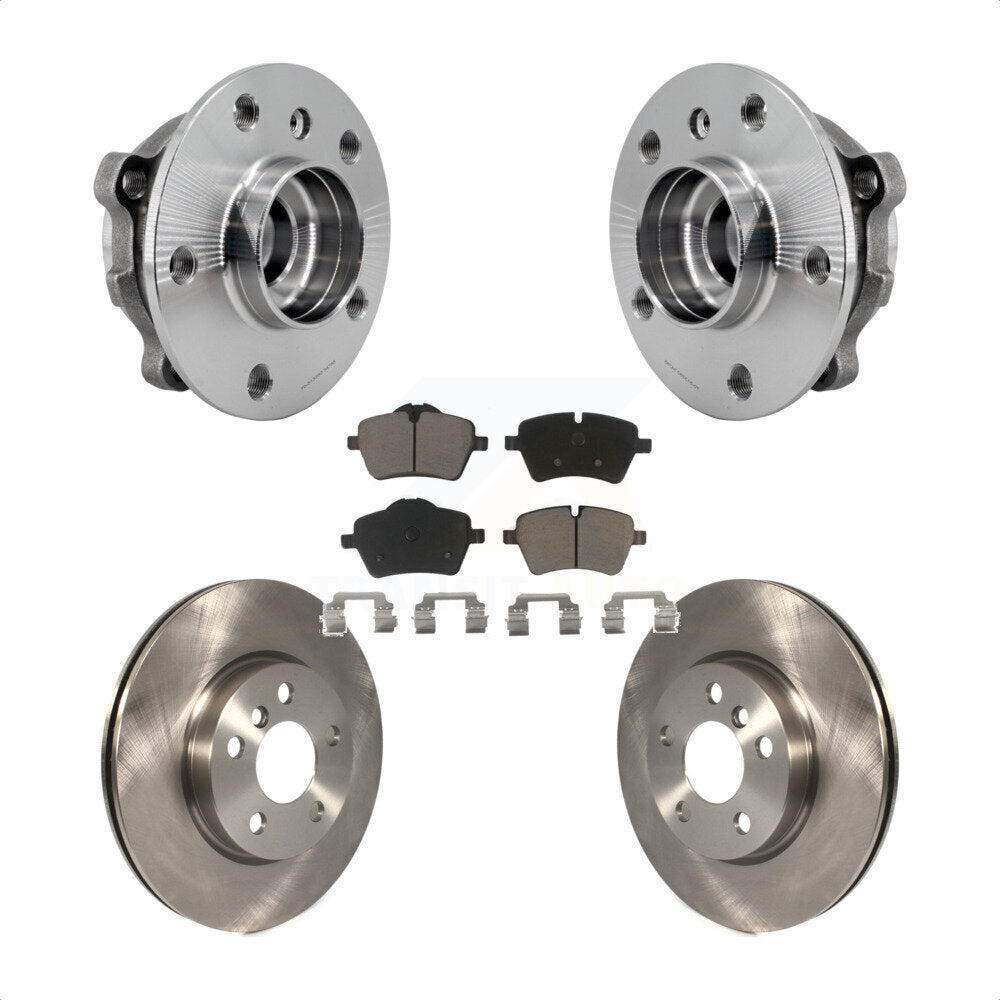 Front Hub Bearing Assembly Disc Brake Rotors And Ceramic Pads Kit For Mini Cooper KBB-126387