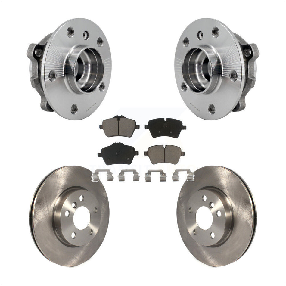 Front Hub Bearing Assembly Disc Brake Rotors And Ceramic Pads Kit For Mini Cooper KBB-126387