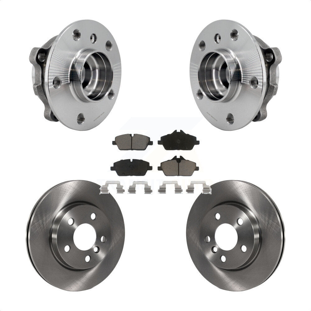Front Hub Bearing Assembly Disc Brake Rotors And Ceramic Pads Kit For Mini Cooper KBB-126388