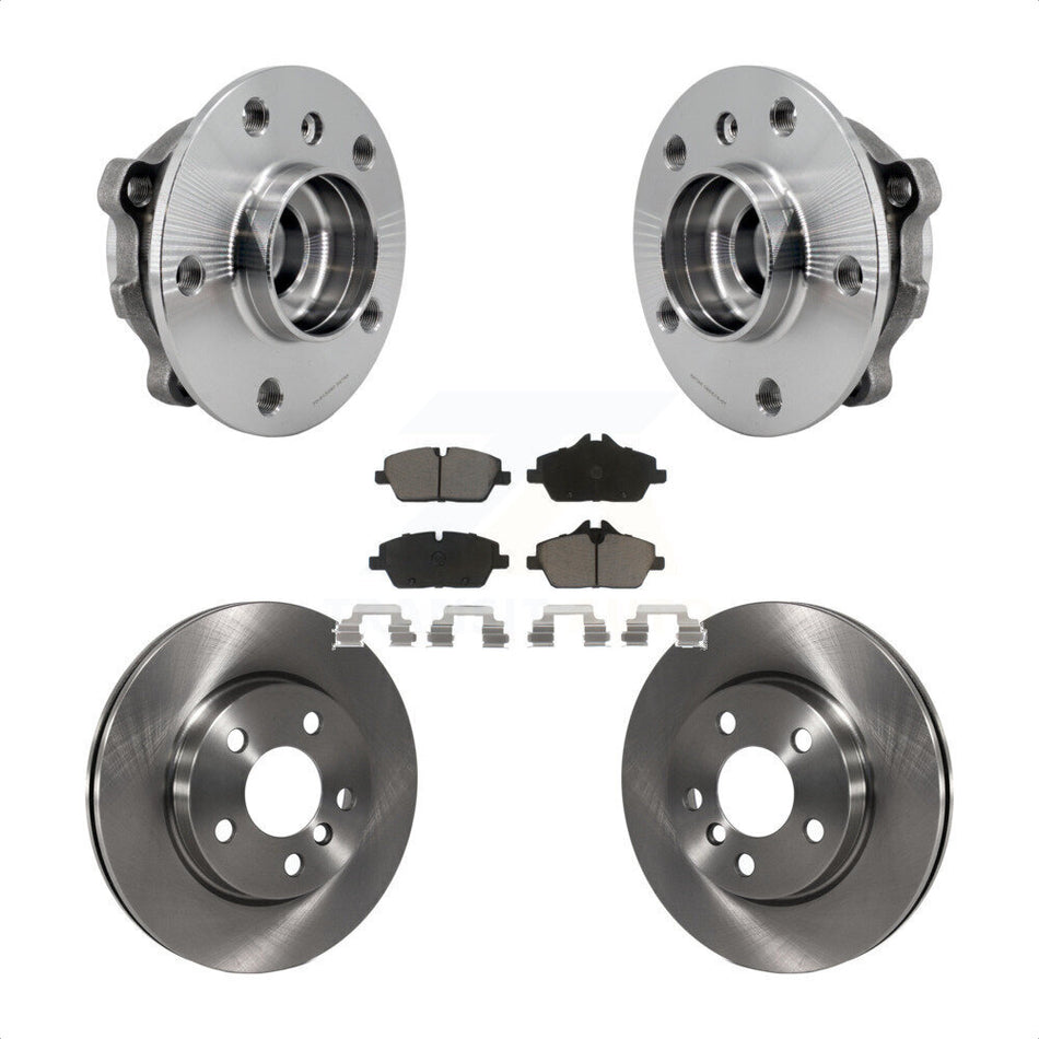 Front Hub Bearing Assembly Disc Brake Rotors And Ceramic Pads Kit For Mini Cooper KBB-126388