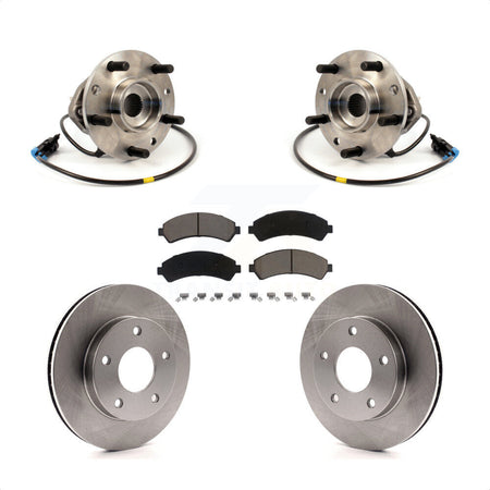Front Hub Bearing Brake Rotor Pad Kit For 1997 Chevrolet Blazer 4WD with Drum rear brakes KBB-126395