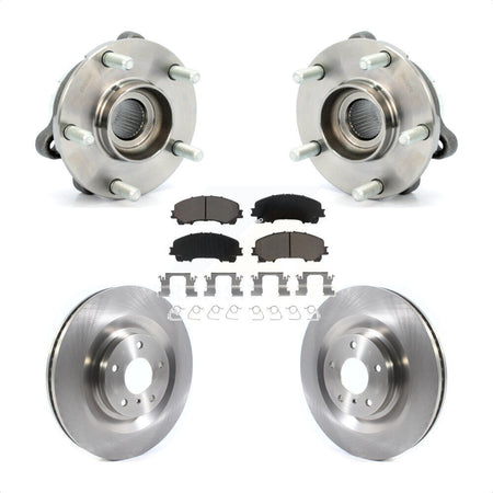 Front Hub Bearing Assembly Disc Brake Rotors And Pads Kit For 2019-2021 INFINITI QX50 KBB-126398