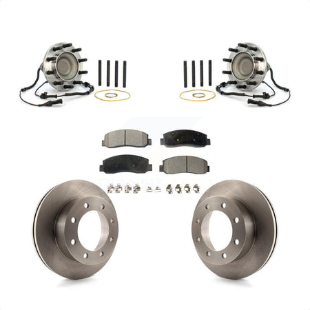 Front Hub Bearing Assembly Disc Brake Rotors And Pads Kit For Ford F-450 Super Duty KBB-126403