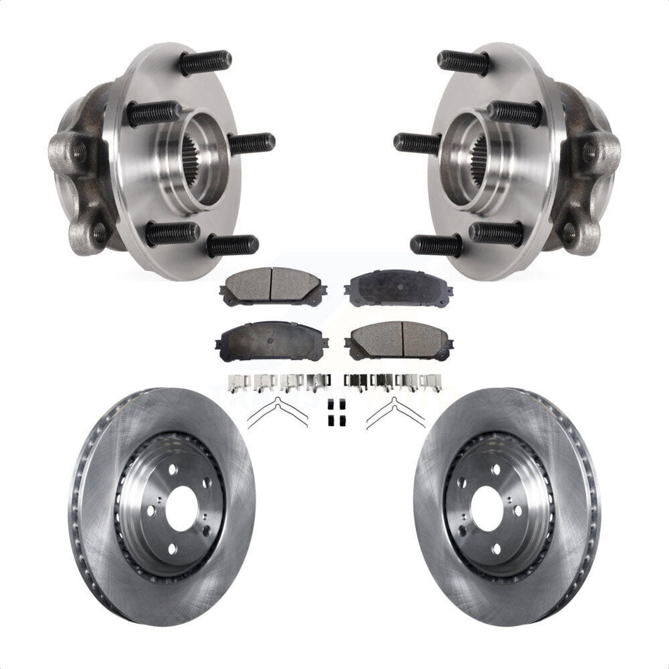 Front Hub Bearing Assembly Disc Brake Rotors And Pads Kit For Lexus NX300 NX200t NX300h KBB-126406