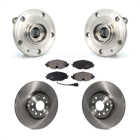 Front Hub Bearing Assembly Disc Brake Rotors And Pads Kit For Volkswagen Passat KBB-126410