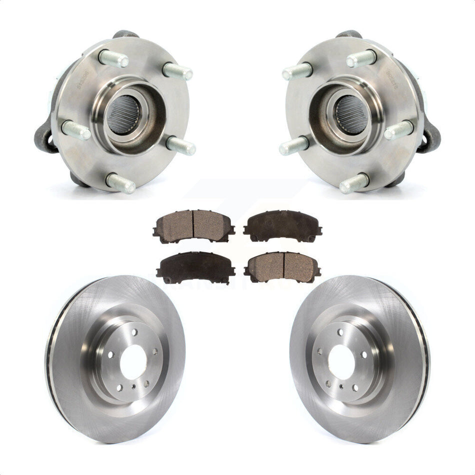 Front Hub Bearing Assembly Disc Brake Rotors And Pads Kit For 2019-2021 INFINITI QX50 KBB-126411