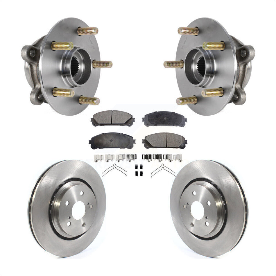 Front Hub Bearing Assembly Disc Brake Rotor Pad Kit For Lexus RX350 RX450h RX350L RX450hL KBB-126413